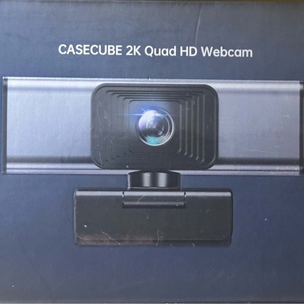 2K Quad HD Webcam - Silver and Black